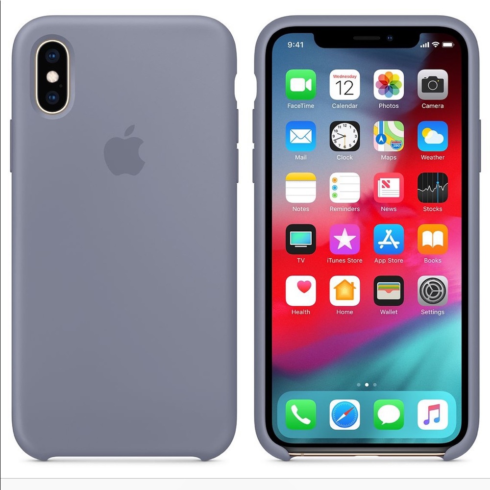 New Lavender Grey Silicone iPhone XS case